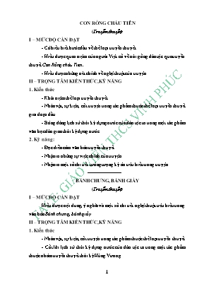 Giáo án Ngữ văn 6 - Theo chuẩn kiến thức kĩ năng - Giáo viên THCS Vĩnh Phúc
